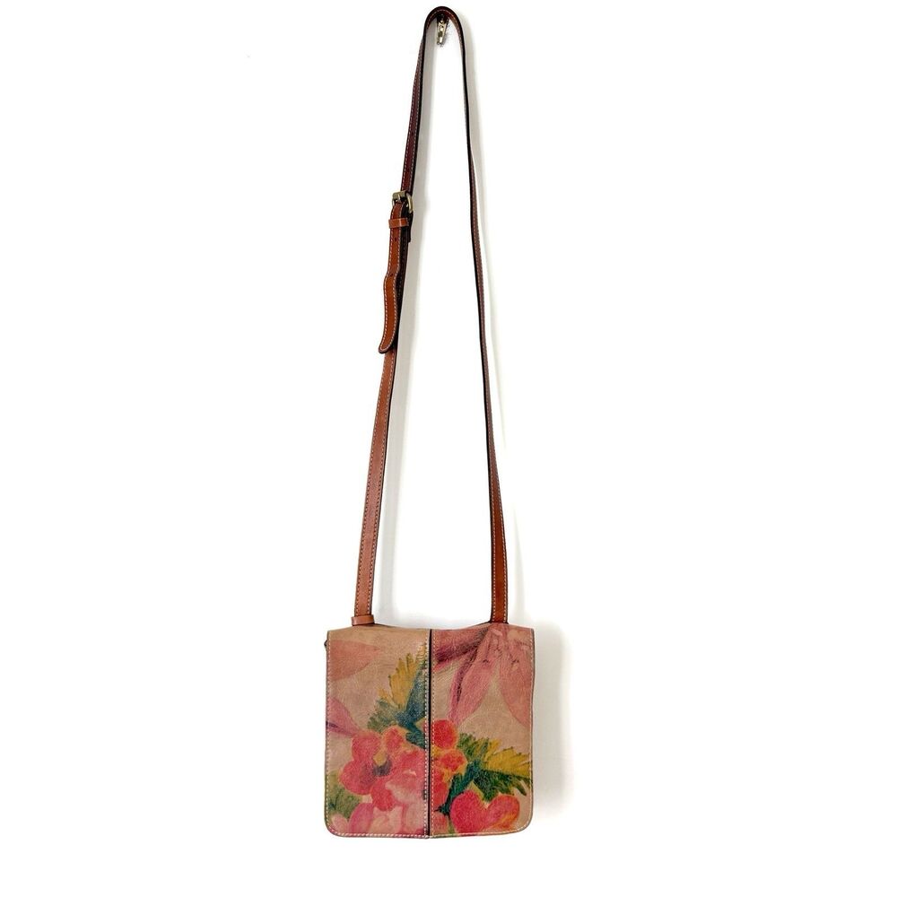 Patricia Nash Granada Floral Leather Crossbody Bag Boho Multicolor - Picture 2 of 13